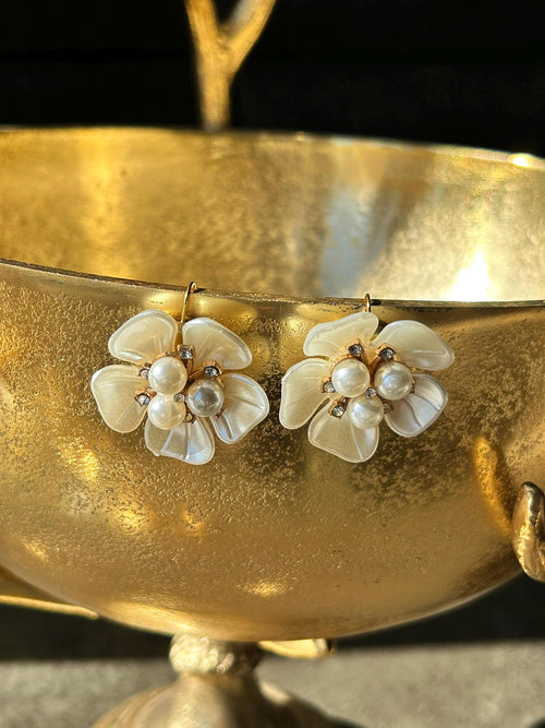 Dangling Earrings Gold 8mm for Button Covers