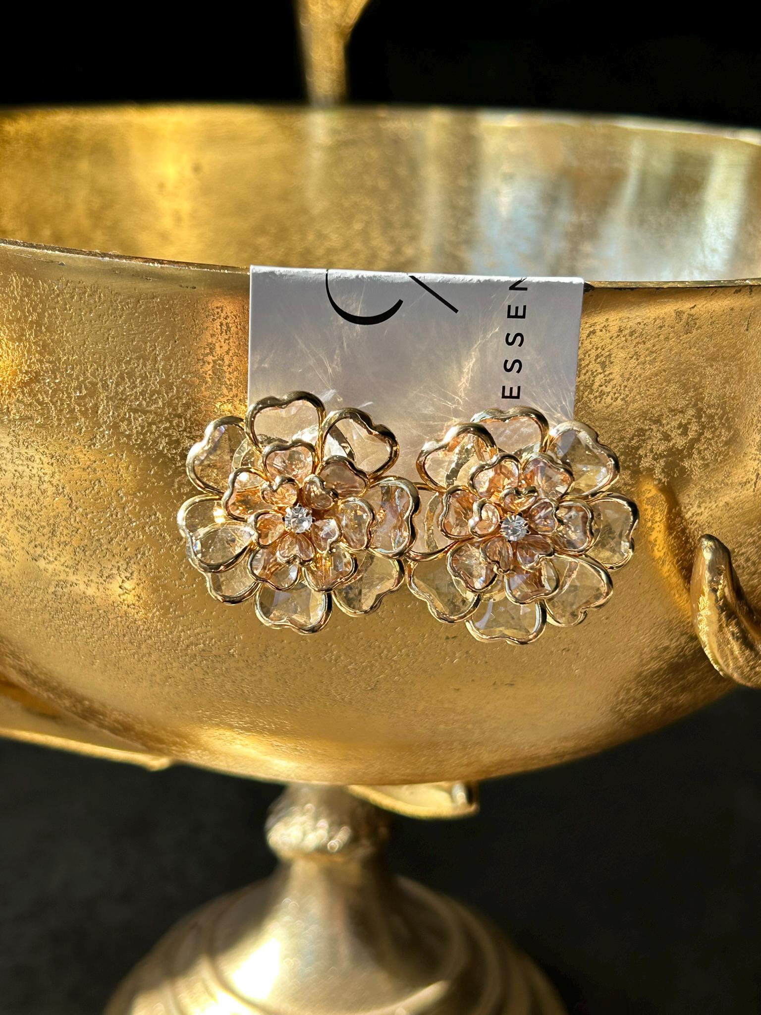 Earring stud big 12mm Gold for Button Covers