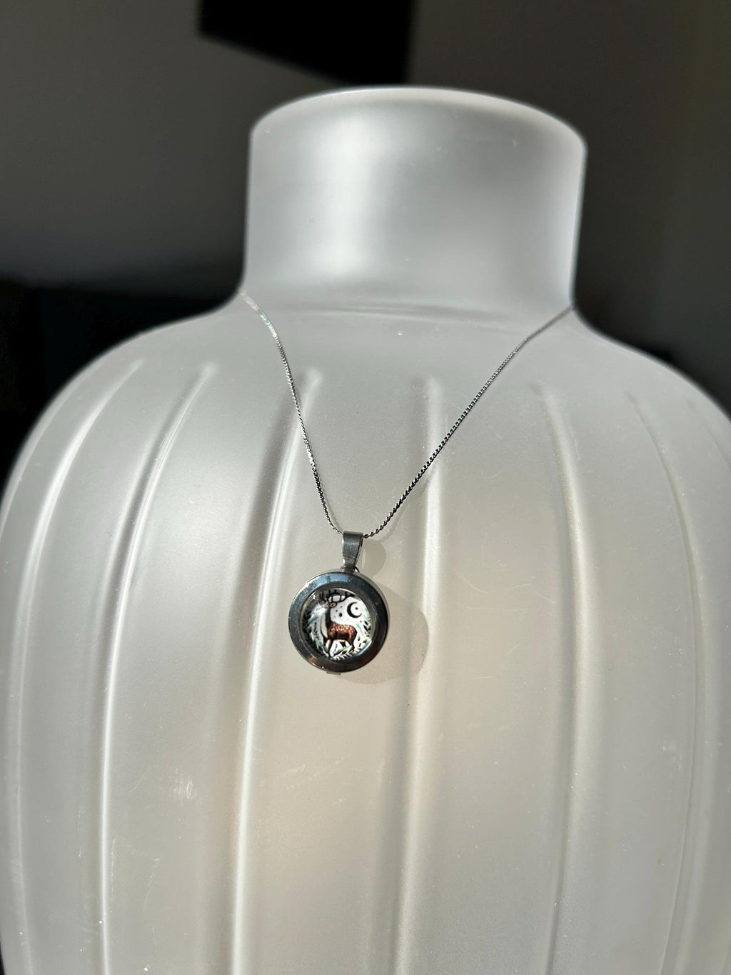 Necklace Finely Silver 45cm for Button Covers