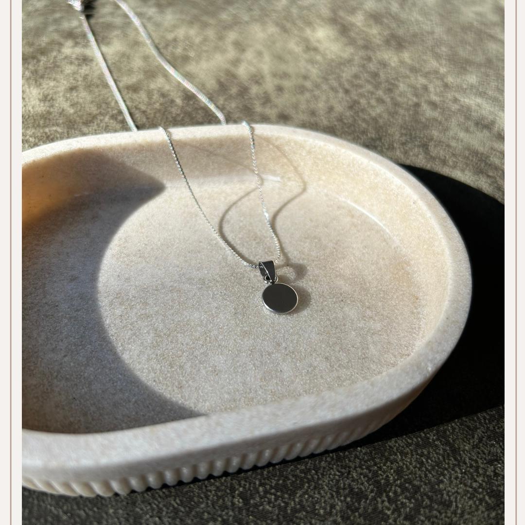Necklace Finely Silver 45cm for Button Covers