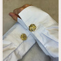 Punched Gold Button Cover