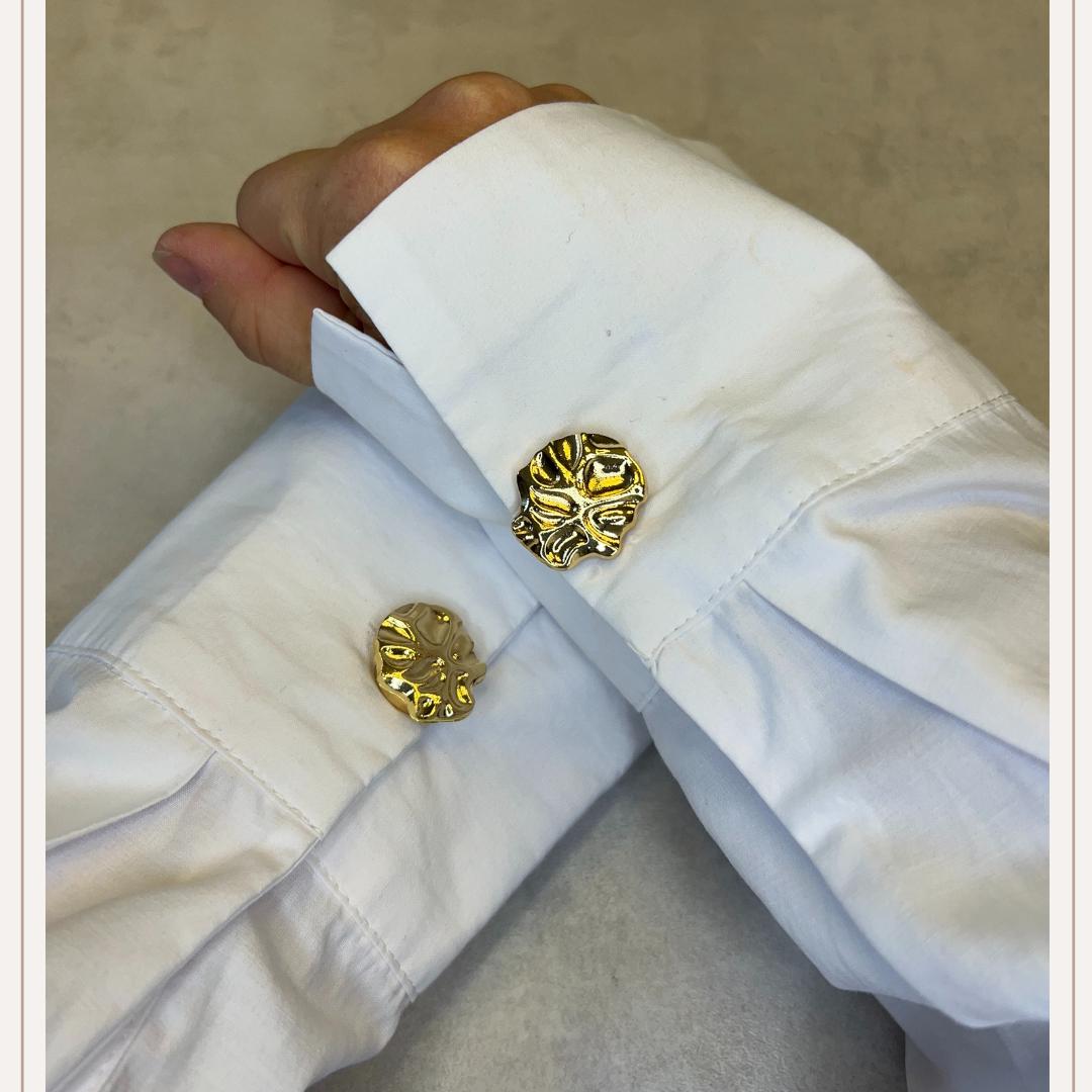 Punched Gold Button Cover