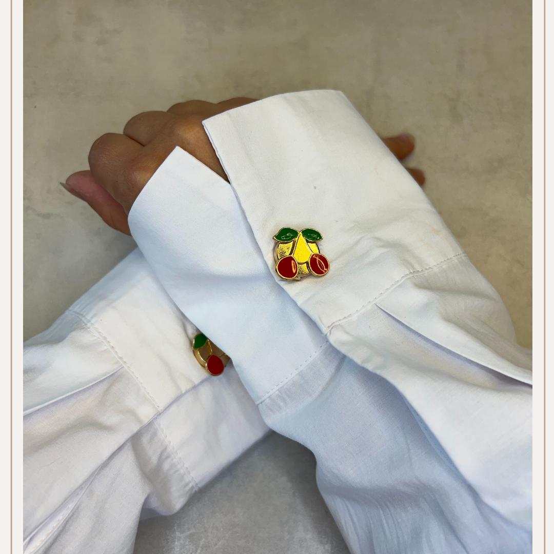 Cherry Gold Button Cover