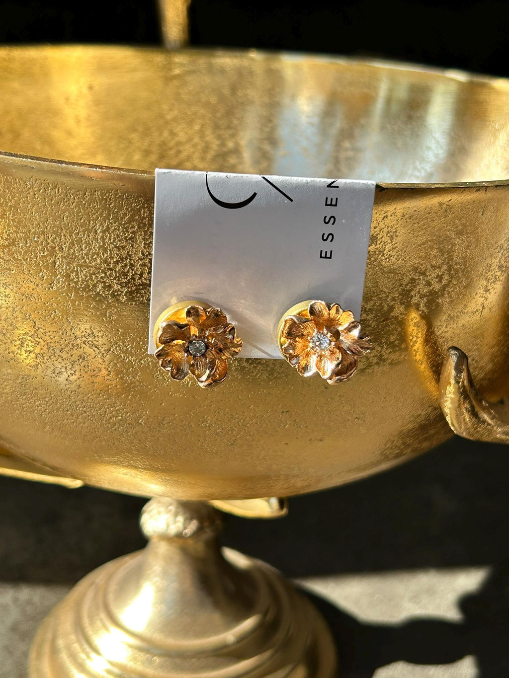 Earring stud big 12mm Gold for Button Covers