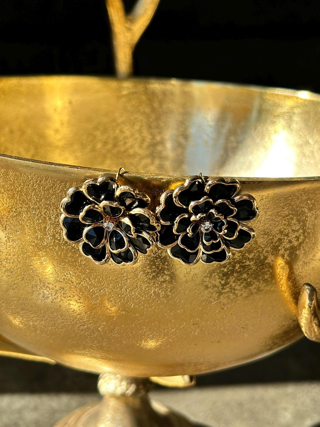 Dangling Earrings Gold 8mm for Button Covers