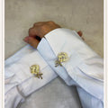 Gold Round Bow 13mm Button Cover