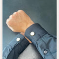 MEN Marmer Silver Button Cover
