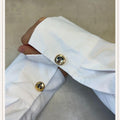 Sausage Dog Gold Button Cover