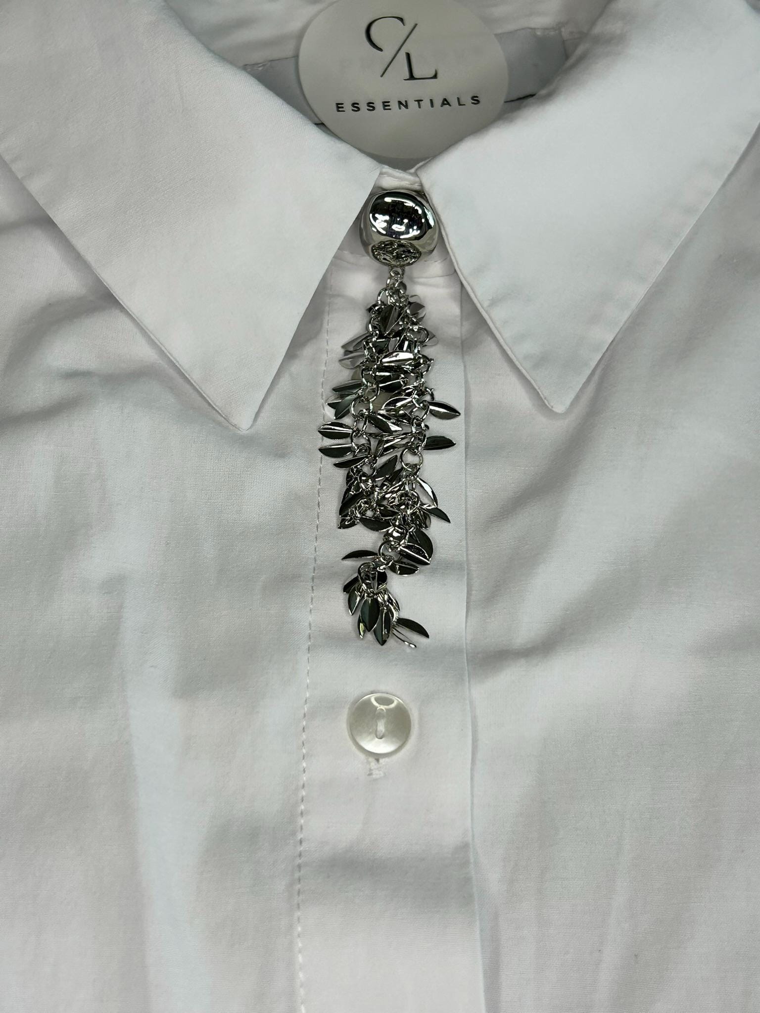 Silver Stamped 1 pcs Button Cover
