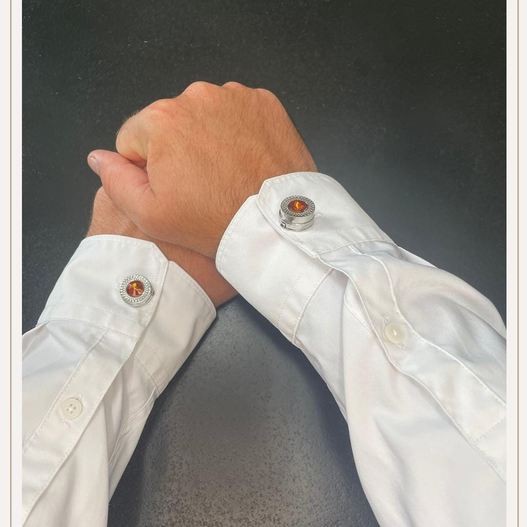 MEN Diamant Circle Orange Button Cover