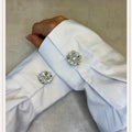 Snowflake Silver Button Cover