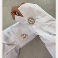 Heart Bubble Pearl Rose Button Cover