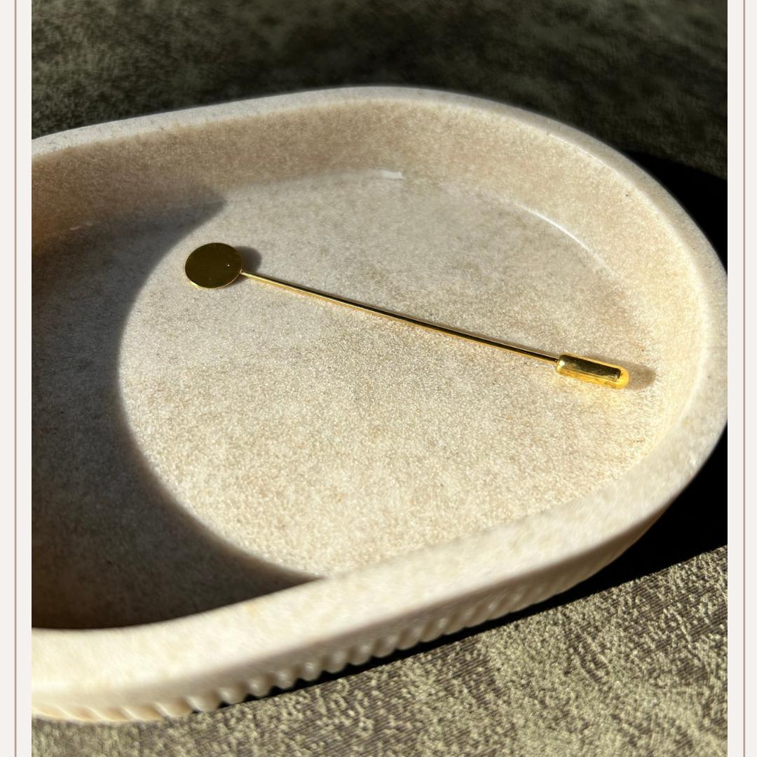 Broche Pin 8mm Gold for Button Covers