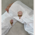 Handgemaakte roze lolly button cover