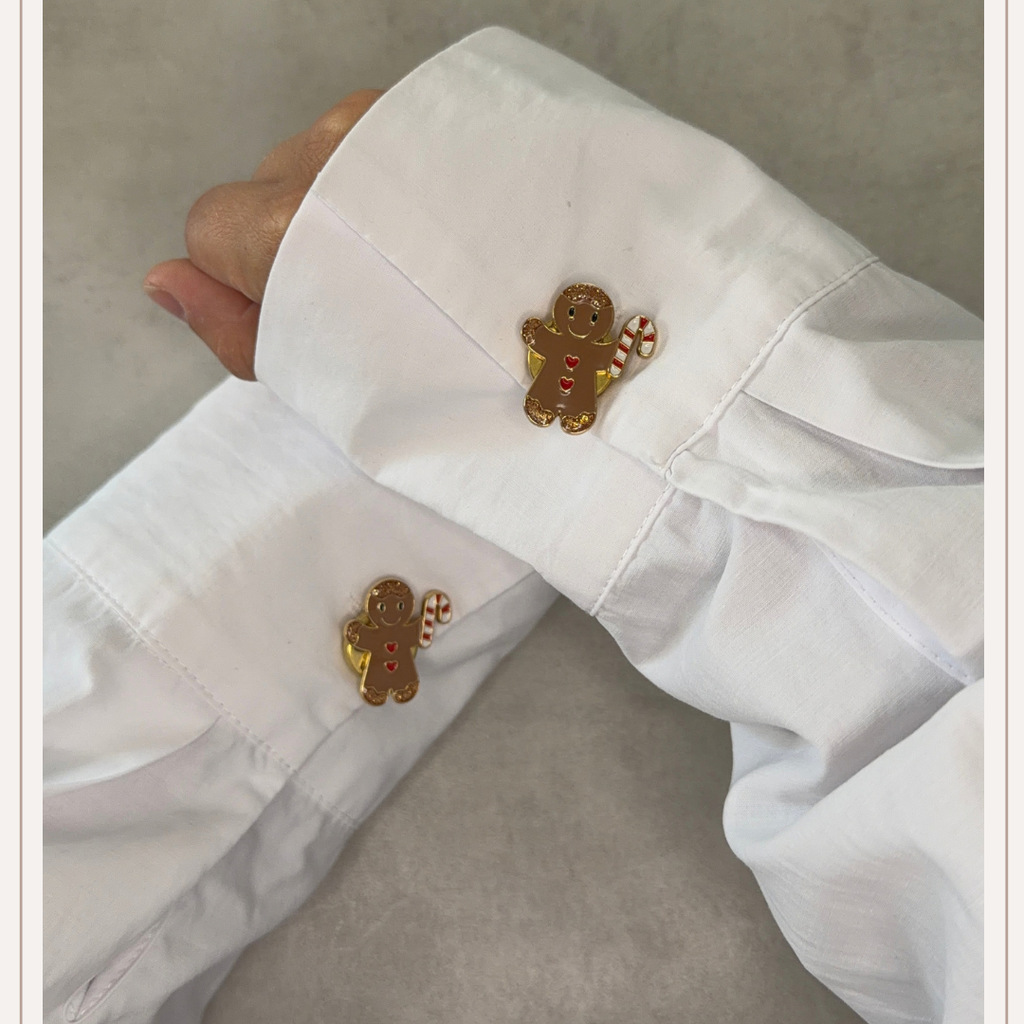 Handgemaakte gingerbread koekje button cover
