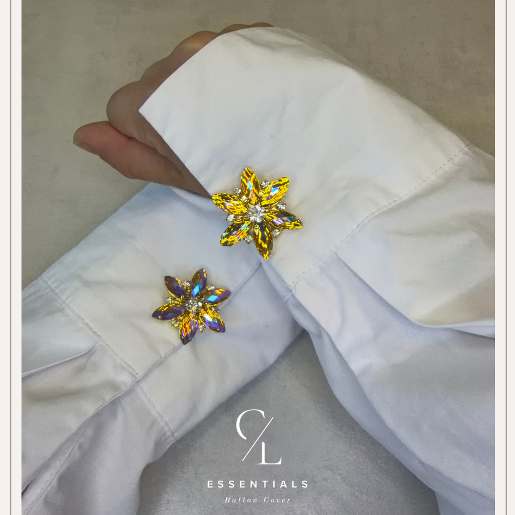 Gold Flower Hearts