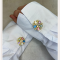 Handgemaakte Viola bloem multi button cover