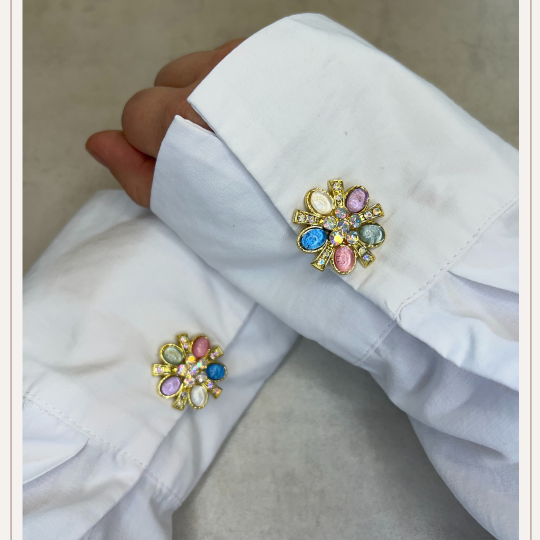 Handgemaakte Viola bloem multi button cover