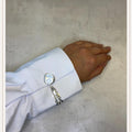 Pearl Stamped 1 pcs Button Cover