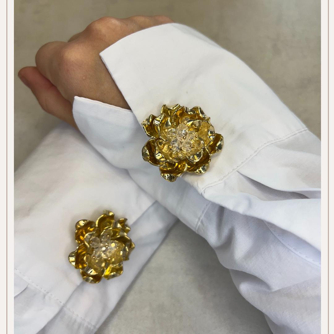 Gold Carnation Button Cover