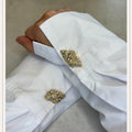 Miter Shell Gold Button Cover
