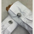 Punched Silver Button Cover