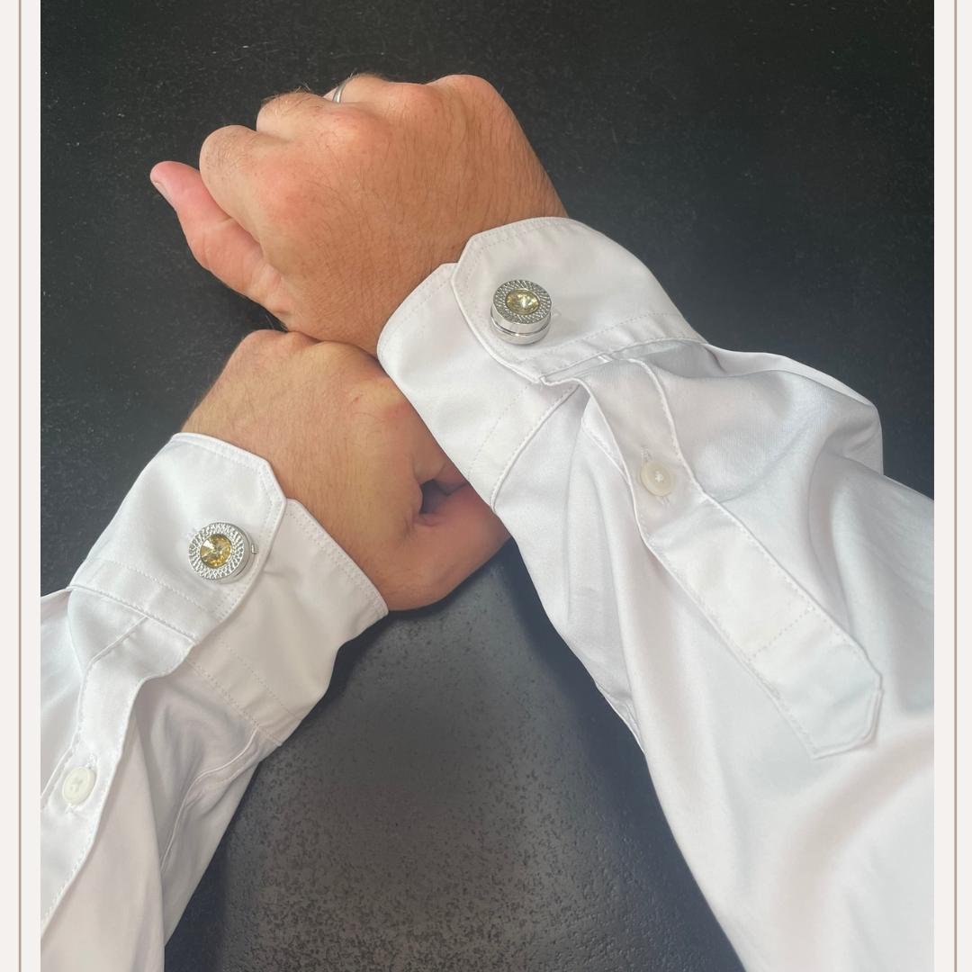 MEN Diamant Circle Gold Button Cover
